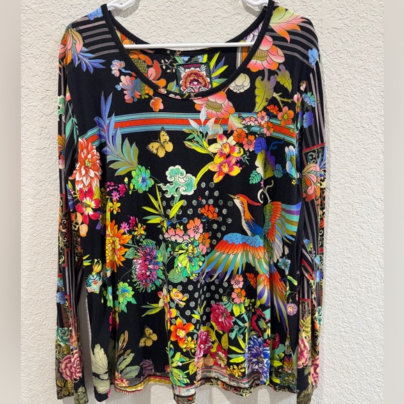 Johnny Was Multicolor Floral Women's Blouse - Picture 1 of 9